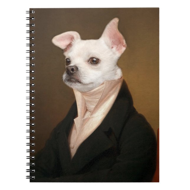 Caderno Espiral Bebês Mais Pobres | Royal Chihuahua Portrait (Frente)