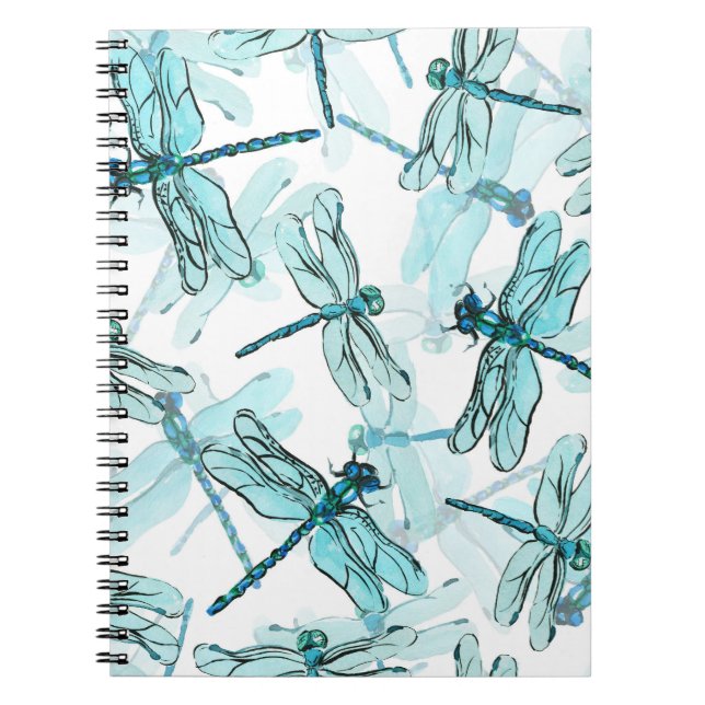 Caderno Espiral Bebidas Elegantes: Maravilha de Aquarela (Frente)