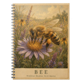 Caderno Espiral Bee Wildflower Meadows VINTAGE