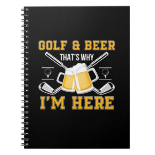 Caderno Espiral Beer Drinker Golf E Beer Aniversário