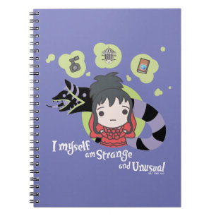 Caderno Espiral Beetlesumo Chibi Lydia "Estranho e incomum"