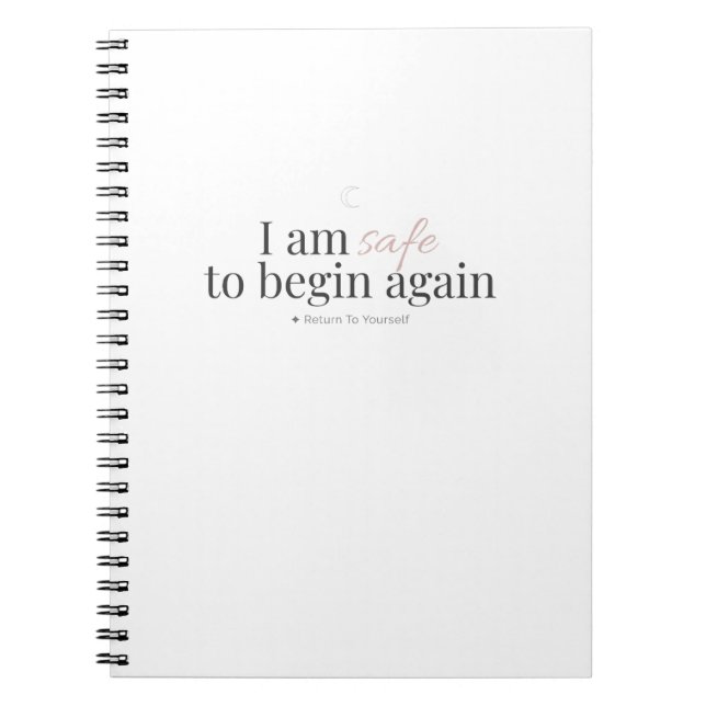 Caderno Espiral Begin Again Affirmation (Frente)
