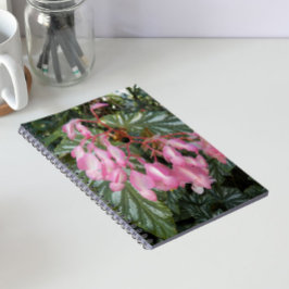 Caderno Espiral Begônia Floral Asa de Anjo Rosa
