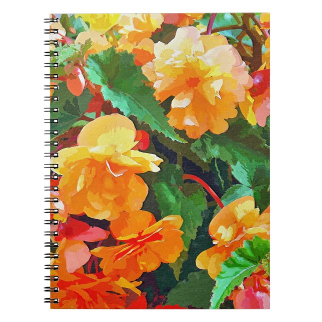 CADERNO ESPIRAL BEGONIAS (Frente)