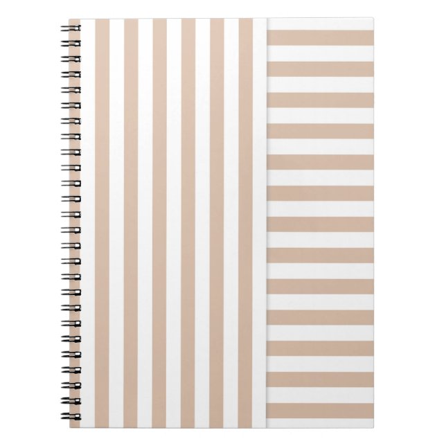 Caderno Espiral beige striped (Frente)