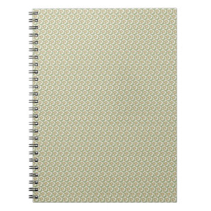 Caderno Espiral Beige venenoso e floral verde Dianthus Barbatus