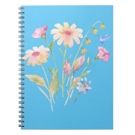 Caderno Espiral Beija-flor e flores selvagens