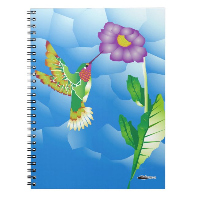 Caderno Espiral Beija-flor: Estilizado (Frente)