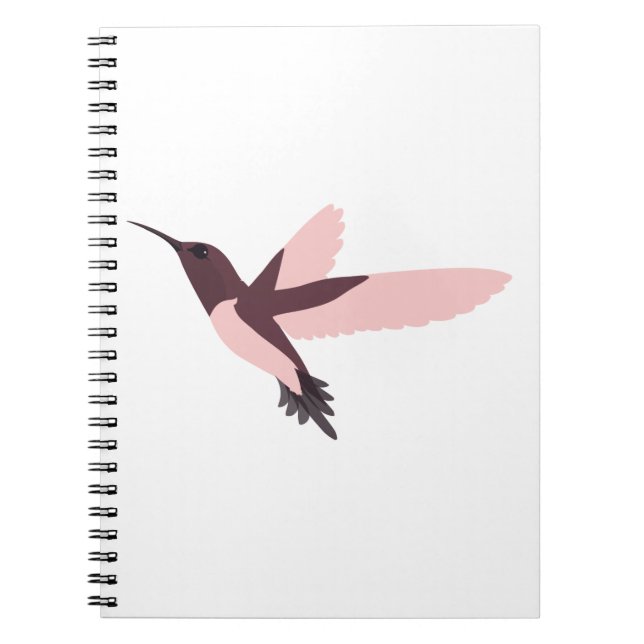 Caderno Espiral Beija-flor Rosa (Frente)