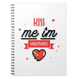 Caderno Espiral Beije-me Estou Vacinado