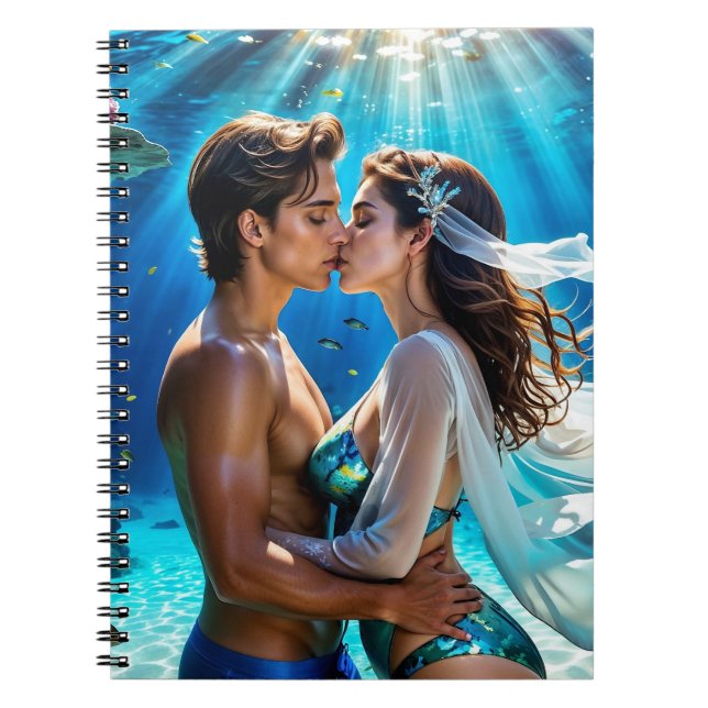 Caderno Espiral Beijo dos Amantes Submarinos (Frente)