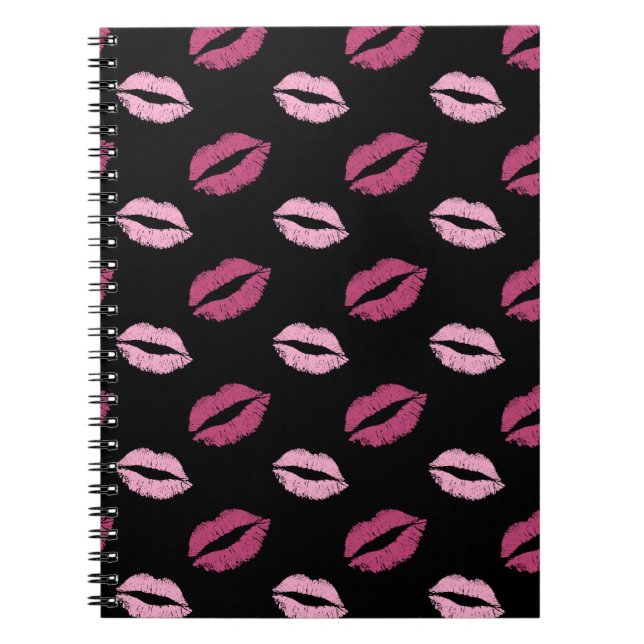 Caderno Espiral Beijos Cor-de-Rosa (Frente)