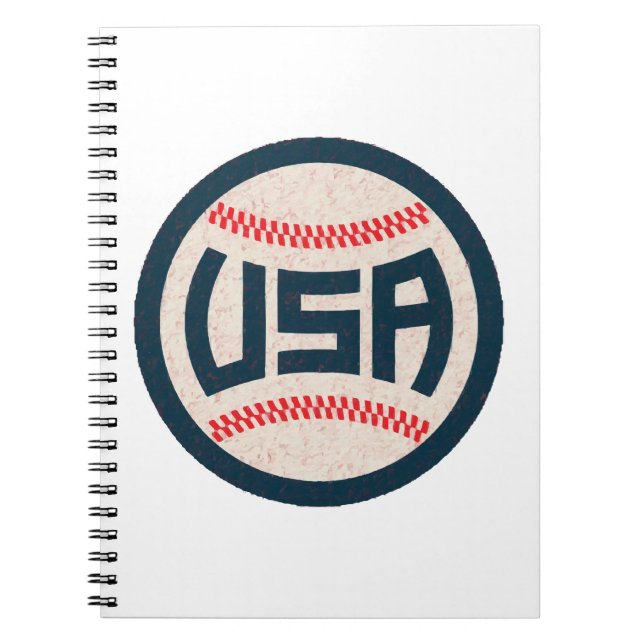 Caderno Espiral Beisebol da Equipe EUA (Frente)