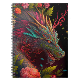Caderno Espiral Bela Banda Floral Dragon Notebook