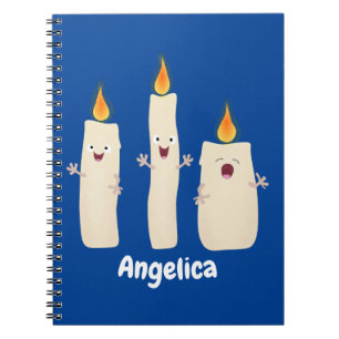 Caderno Espiral Bela canção de cantar trio de vela