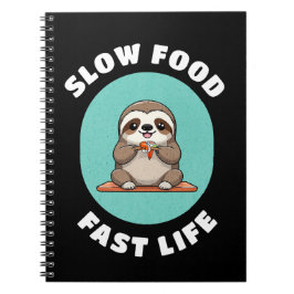 Caderno Espiral Bela comendo Kawaii Sloth