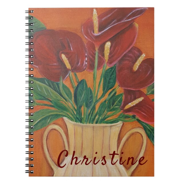 Caderno Espiral Bela Flor - Notebook Personalizado (Frente)