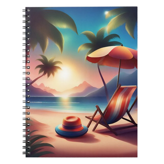 Caderno Espiral bela praia (Frente)