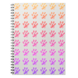 Caderno Espiral Belas Patinhas Pastéis Multicoloridas
