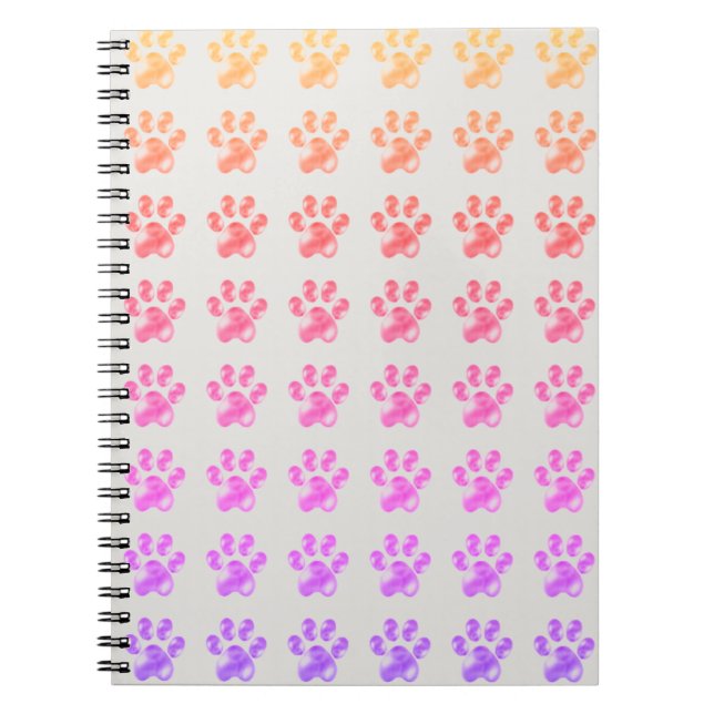 Caderno Espiral Belas Patinhas Pastéis Multicoloridas (Frente)