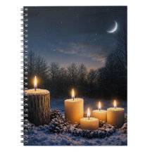 Belas Velas Místicas Lua Crescente Diário