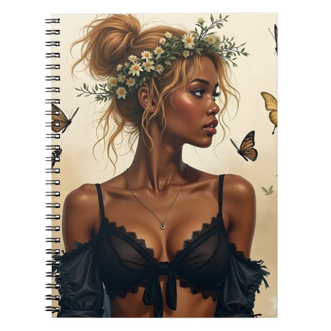 Caderno Espiral Beleza Etérea em Flor (Frente)