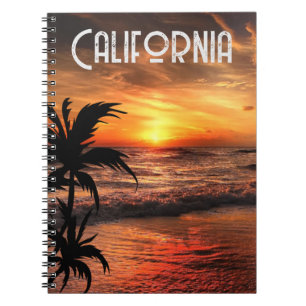CADERNO ESPIRAL BELEZA PERSONALIZADA DA PRAIA DO PÔR DO SOL DA CAL