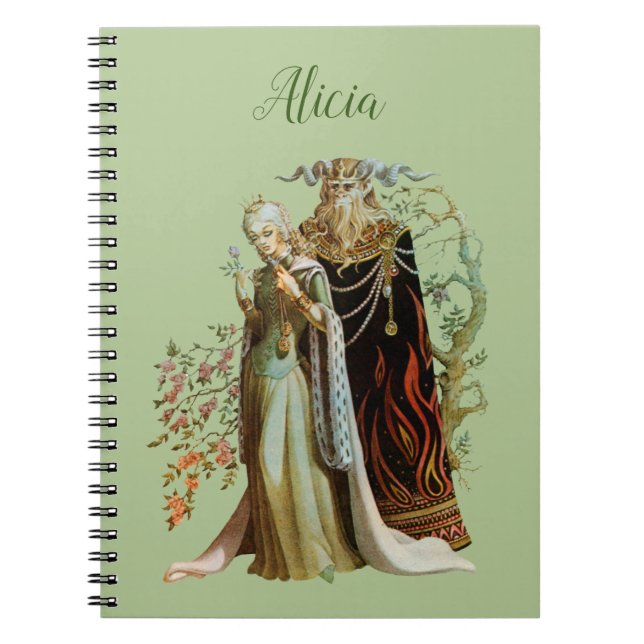 Caderno Espiral Beleza Personalizada e a Besta (Frente)