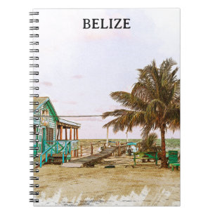 Caderno Espiral Belize Caribe Beach Scenery