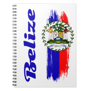 Caderno Espiral Belize Flag