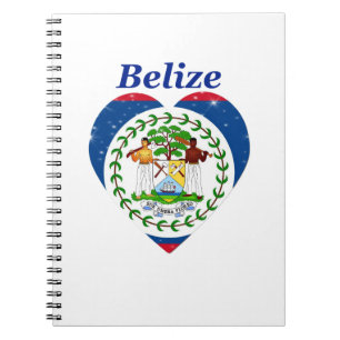 Caderno Espiral Belize Heart Flag