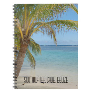 Caderno Espiral Belize mar de Caribe tropical de praia