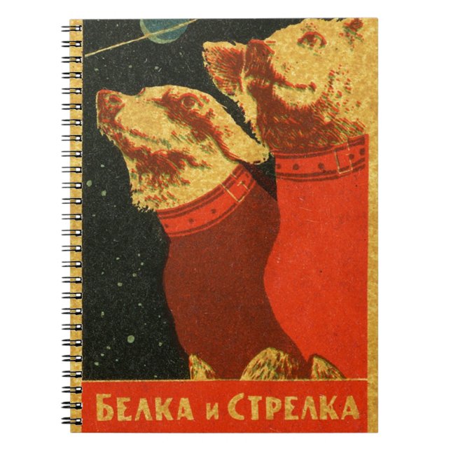 Caderno Espiral Belka e Strelka (Frente)
