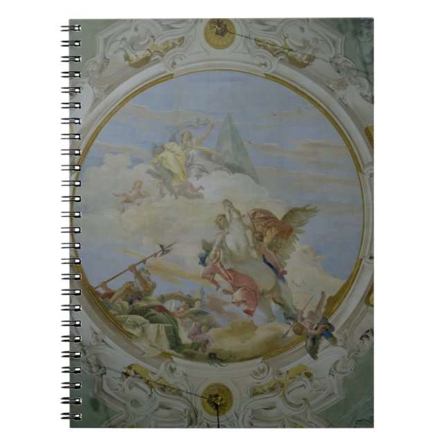 Caderno Espiral Bellerophon que monta Pegasus, c.1746-47 (fresco) (Frente)