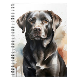 CADERNO ESPIRAL BELO CÃO DE RECUPERAÇÃO DE LABRADOR PRETO