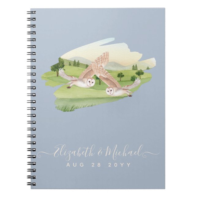Caderno Espiral Belo Casamento OWLS (Frente)
