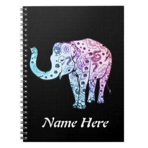 Caderno Espiral Belo Elefante Tribal