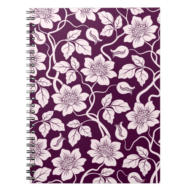 Caderno Espiral Belo Fundo Floral (Frente)