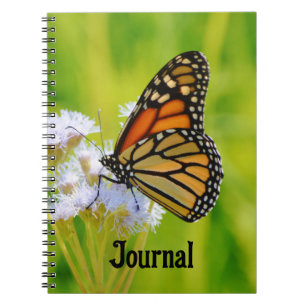 Caderno Espiral Belo notebook de Diário de borboleta Monarca
