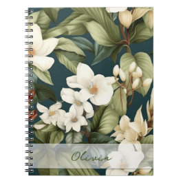 Caderno Espiral Belo padrão floral clássico
