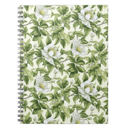 Caderno Espiral Belo padrão floral clássico