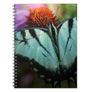 Caderno Espiral Belo Turquesa Borboleta