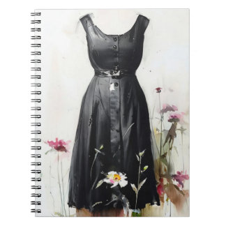 Caderno Espiral Belo Vitoriano Clássico Ícone Preto e Branco