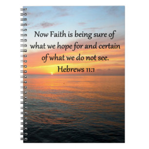 CADERNO ESPIRAL BELOS HEBREWS 11:1 DESIGN SUNRISE