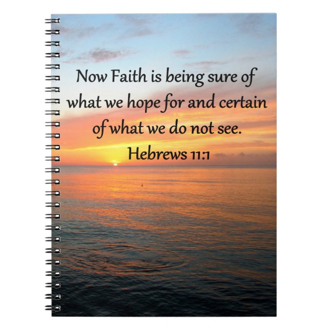 CADERNO ESPIRAL BELOS HEBREWS 11:1 DESIGN SUNRISE (Frente)