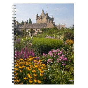 Caderno Espiral Belos jardins e famoso castelo na Escócia