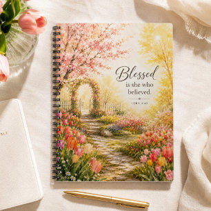 Caderno Espiral Bem-aventurada É Ela Que Creu Escritura Da Fé