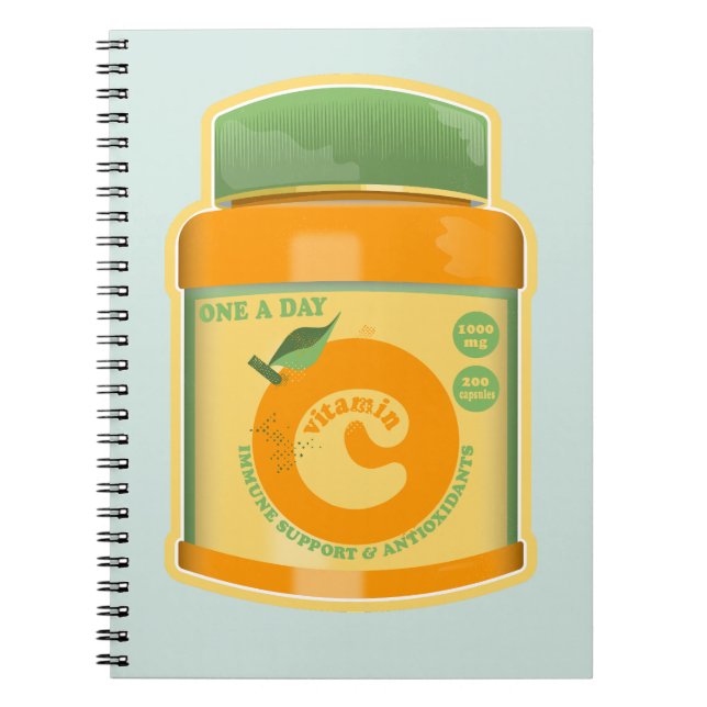 Caderno Espiral Bem-estar da vitamina C (Frente)