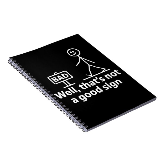 Caderno Espiral Bem, isso não é um bom sinal Meme engraçado (Lado Direito)