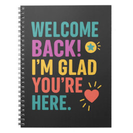 Caderno Espiral Bem-Vindo À Escola, Presente De Apreciação Do Prof